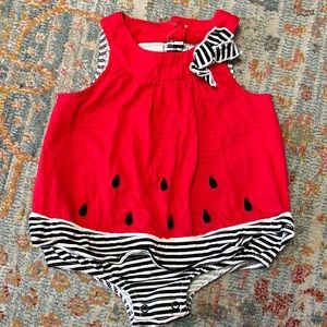 First Impressions watermelon onesie US 12 months (22-25 LBS) worn once